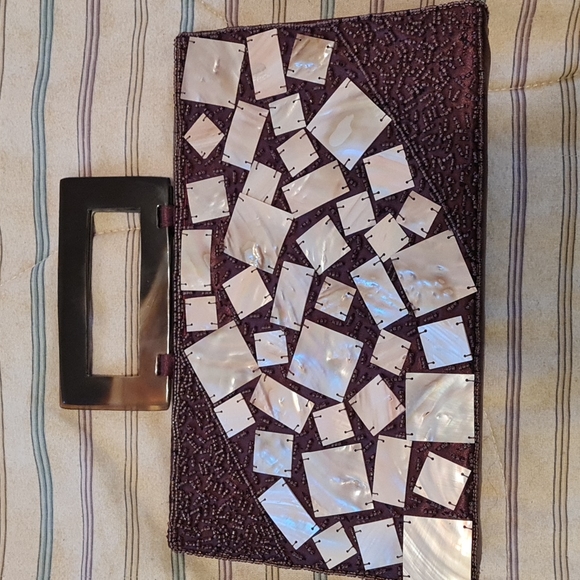 Beaded Brown Beaded Bag - Picture 3 of 9